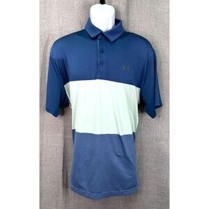 Under Armour Play Off Polo Men's Short Sleeve Size L Blue Green